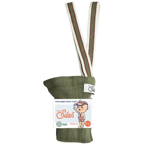 Silly Silas Shorty Strømpebukser Olive Striped | Grønn | 2-3 years