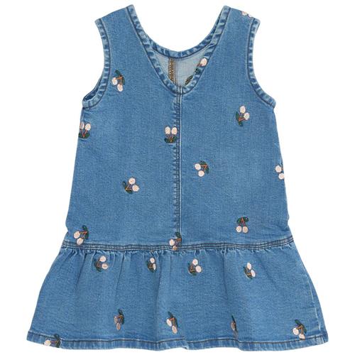 The New Siblings Ovia Denim-kjole Light Blue Denim Emb 98 cm  Blå  98 cm  kvinde