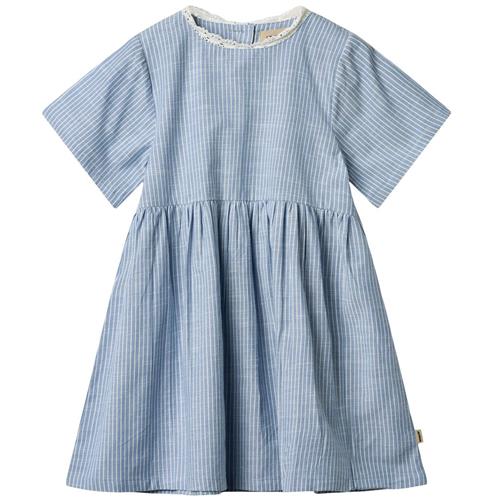 Wheat Elma Kjole Blue Stripe | Blå | 98 cm