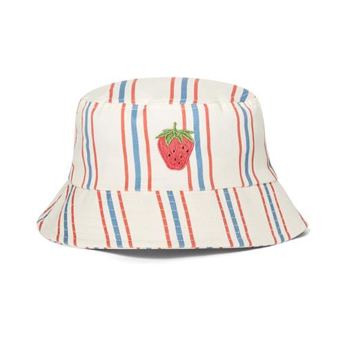 Kuling Fejan Bucket Hat Blue/red Stripe Strawberry | Hvid | 52/54 cm