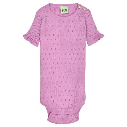 FUB Pointelle Baby Body Orchid | Lyserød | 86 cm