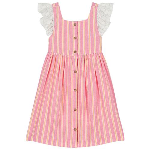 Louise Misha Moonie Kjole Pink Gelato Stripes | Lyserød | 10 years