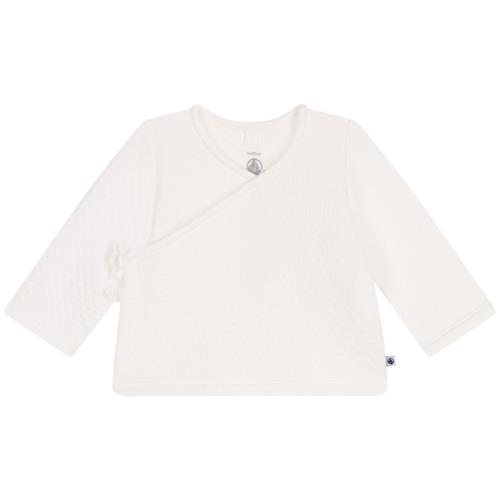 Petit Bateau Baby Wrap Cardigan I Bomuld Marshmallow | Hvid | 3 months