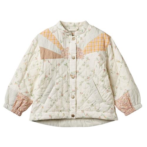 Wheat Inga Quiltet Jakke Ivory Checked Flowers |  | 122 cm