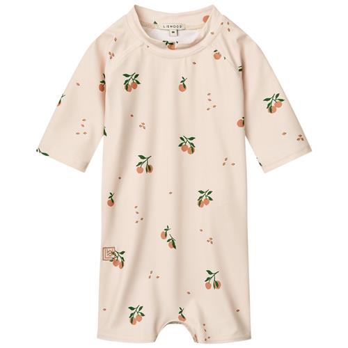 Liewood Thor Kortærmet UV-badedragt Til Babyer Peach Sea Shell 74 cm  Creme  74 cm  Unisex