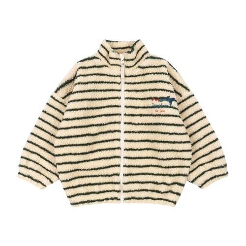Konges Sløjd RHW X KS Grs Fleece-jakke Erba Stripe | Beige | 5-6 years
