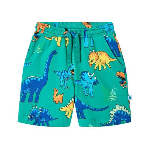 Småfolk Dinosaurs Shorts Teal | Grønn | 3-4 years