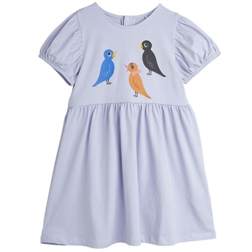 Mini Rodini GOTS Birds Sp Kortærmet Kjole Purple | Lilla | 140/146 cm
