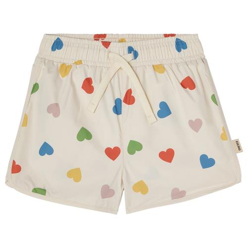 Kuling Lisbon Badeshorts Rainbow Hearts | Hvid | 134/140 cm