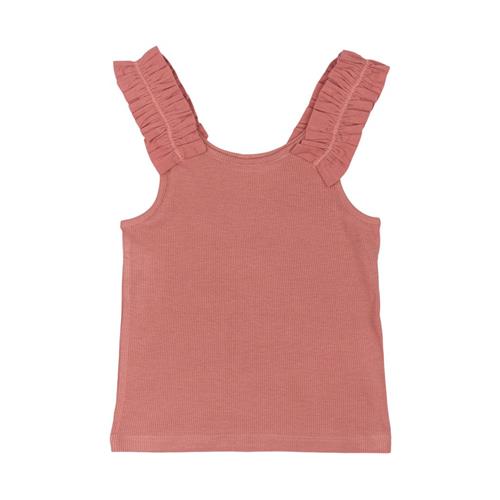 The New Lotus Ribbet Top Med Flæser Old Rose | Lyserød | 3-4 years