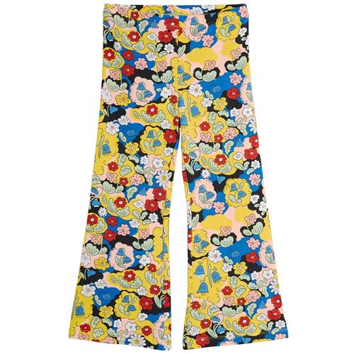 Mini Rodini GOTS Flowers Aop Flared Bukser Multi | Gul | 92/98 cm