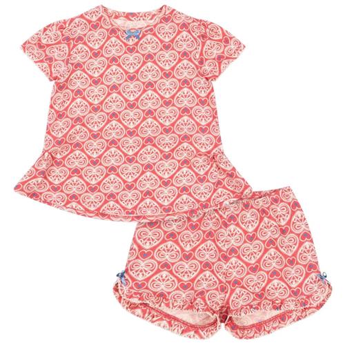 Konges Sløjd GOTS Famo Frill Sæt Lacy Lace | Rød | 4 years