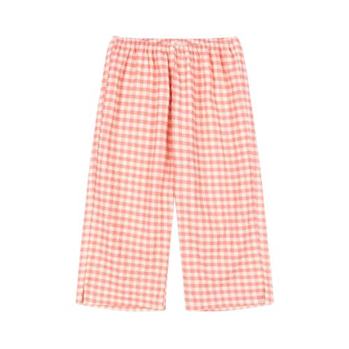 Konges Sløjd GOTS RHW X KS Bella Bukser Peach Blossom Check 4 Y    4 år  kvinde