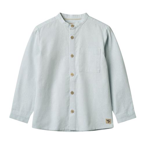 Wheat GOTS Willium Skjorte Light Blue Chambray | Blå | 110 cm