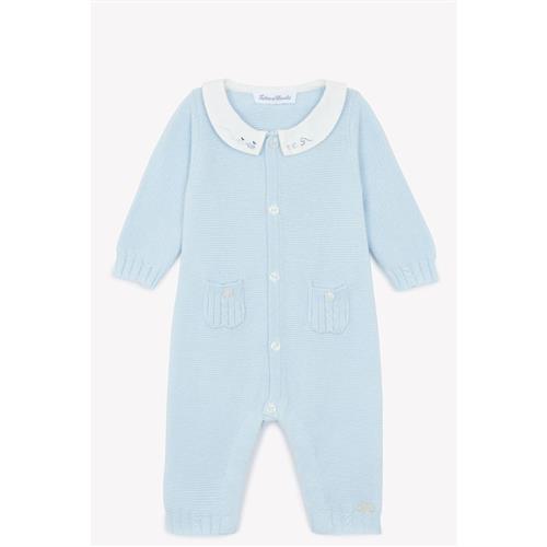 Tartine et Chocolat Strikket Onesie Ciel | Blå | 6 months