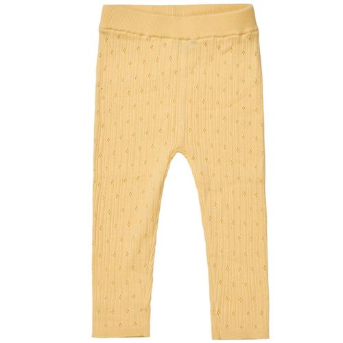 FUB Pointelle-leggings Vanilla | Gul | 92 cm