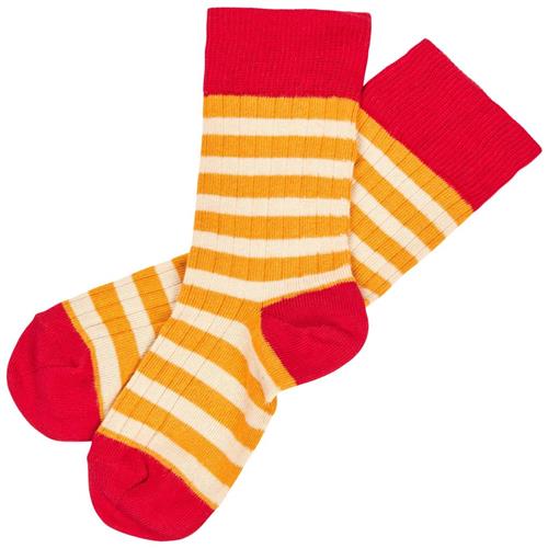 FUB Classic Stripe Sokker Ruby Red/sunflower | Rød | 22-24 EU
