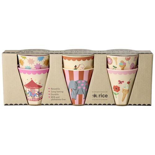 RICE 6-Pack Small Kopper I Melamin Pink Fun Fair | Grønn | 0