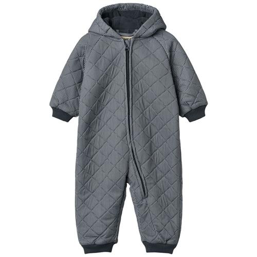 Wheat Cuddle Termo-overtræksdragt Ink Stripe | Blå | 92 cm