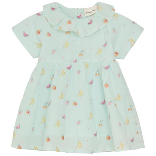 Minymo Kjole Wan Blue 86 cm  Blå  86 cm  kvinde