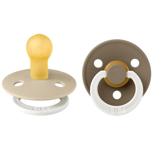 BIBS 2-Pack BIBS Colour Sut Af Latex Vanilla Glow / Dark Oak Glow | Beige | 6+ months