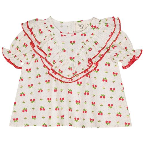 Flöss Sofia Bluse Soft White Berry | Hvid | 80 cm