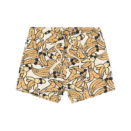The New Siblings GOTS Oscar Shorts White Swan Aop | Hvid | 80 cm