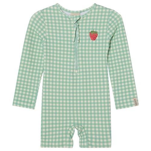 Kuling Paros UV-dragt Mint Check | Grønn | 74/80 cm