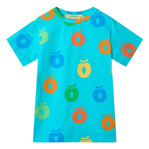Småfolk Apples T-shirt Blue Atoll | Blå | 5-6 years