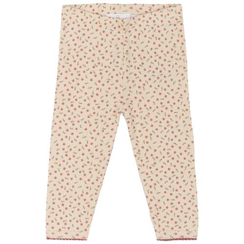 The New Siblings GOTS Odette Pointelle-leggings White Swan Aop | Hvid | 62 cm