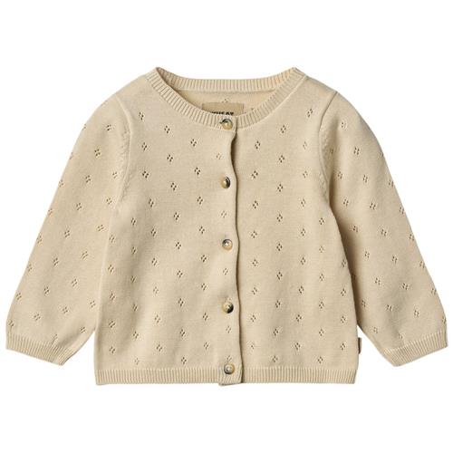 Wheat Maia Strikket Cardigan Sandshell | Beige | 92 cm