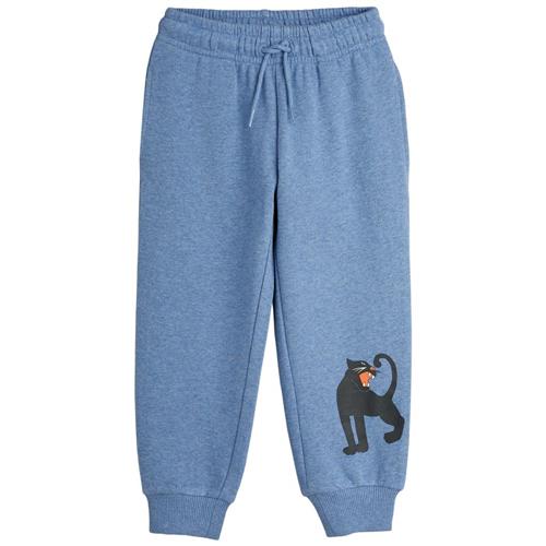 Mini Rodini GOTS Panther Sp Melange Joggingbukser Blue | Blå | 92/98 cm