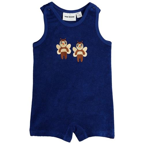 Mini Rodini GOTS Bees Emb Terry Sommerdragt Baby Blue | Blå | 80/86 cm