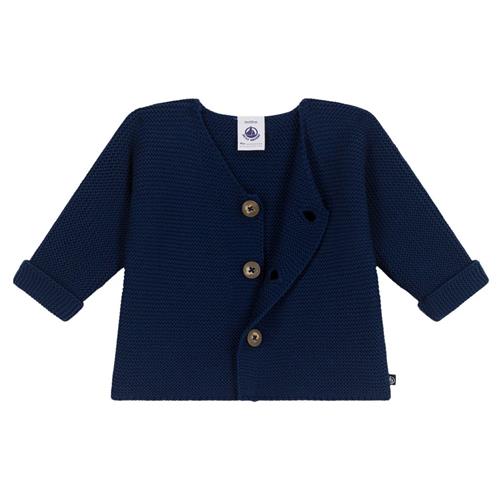 Petit Bateau Strikket Bomuldscardigan Medieval | Marine blå | 1 months
