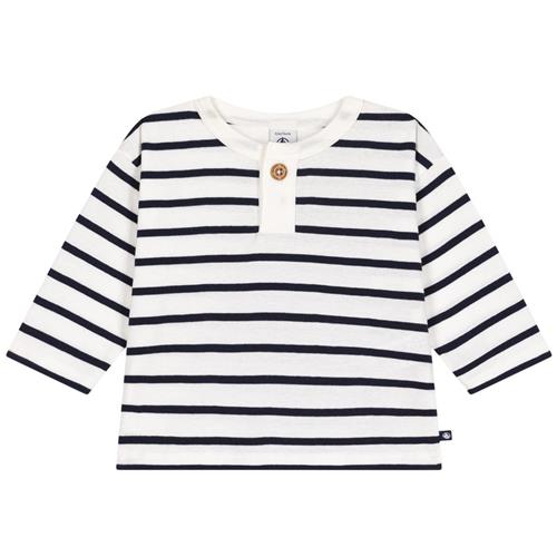 Petit Bateau Langærmet T-shirt I Bomuld Marshmallow Smoking | Hvid | 36 months
