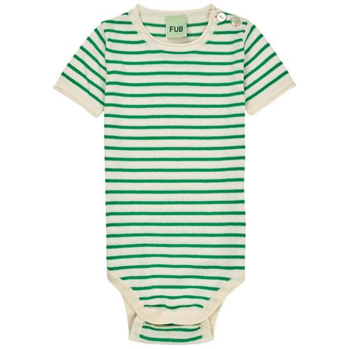 FUB Strikket Baby Body Ecru/basil | Grønn | 80 cm
