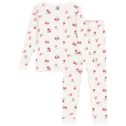 Petit Bateau Printed Pyjamas Marshmallow Peonia | Hvid | 8 years