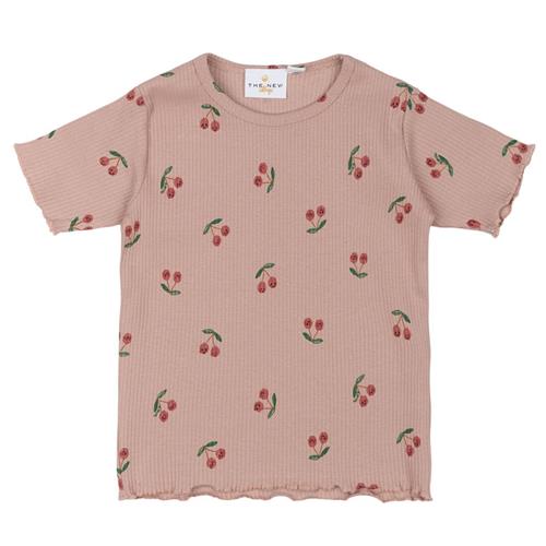 The New Siblings GOTS Oona Ribbet T-shirt Adobe Rose Aop | Lyserød | 98 cm