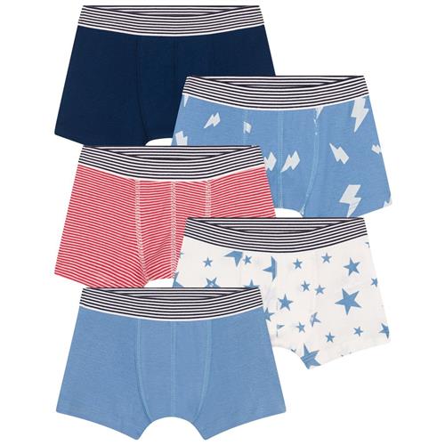 Petit Bateau 5-pak Boxershorts Alaska Marshmallow | Blå | 5 years