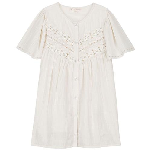 Louise Misha Morlina Kjole Snow Ostuni Checks | Hvid | 24 months