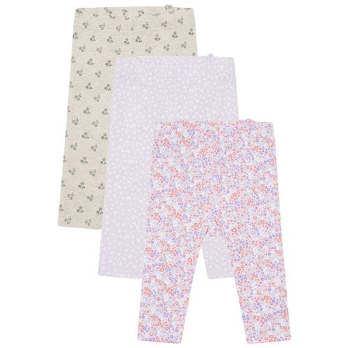 Hust&Claire Liva 3-pak Leggings Wheat Melange | Lyserød | 74 cm