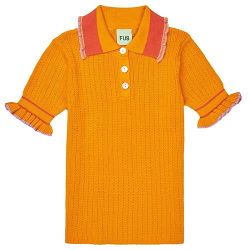 FUB Poloshirt Med Flæser Sunflower | Orange | 140 cm