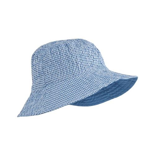 Liewood GOTS Damon Solhat Check Riverside Crisp White 9-12 months  Blå  9-12 måneder  Unisex