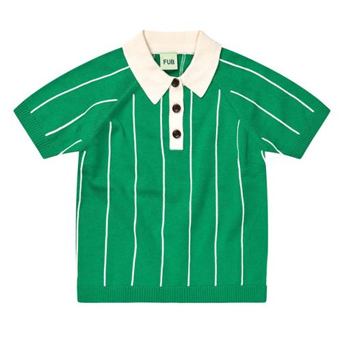FUB Strikket Polotrøje Basil/ecru | Grønn | 110 cm