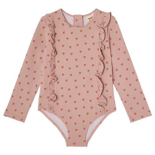 Buddy & Hope Alma UV-badedragt Apricot Hearts | Lyserød | 110/116 cm