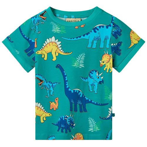 Småfolk Dinosaurs T-shirt Teal | Grønn | 4-5 years