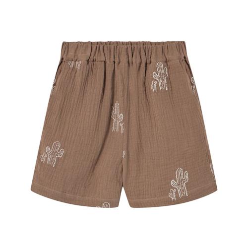Fliink Hello Shorts Pine Bark Cactus Aop | Brun | 4 years