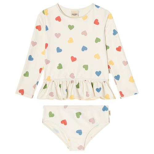 Kuling Florence UV-sæt Rainbow Hearts | Hvid | 86/92 cm