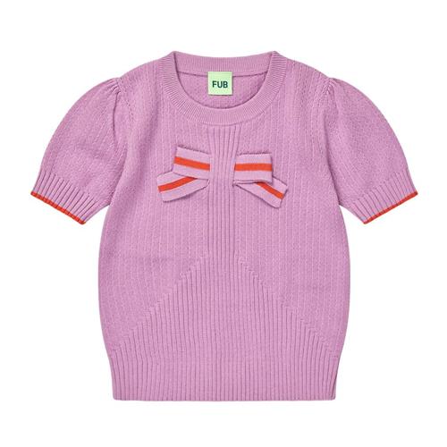 FUB Strikket Kortærmet Sweater Orchid | Lyserød | 110 cm