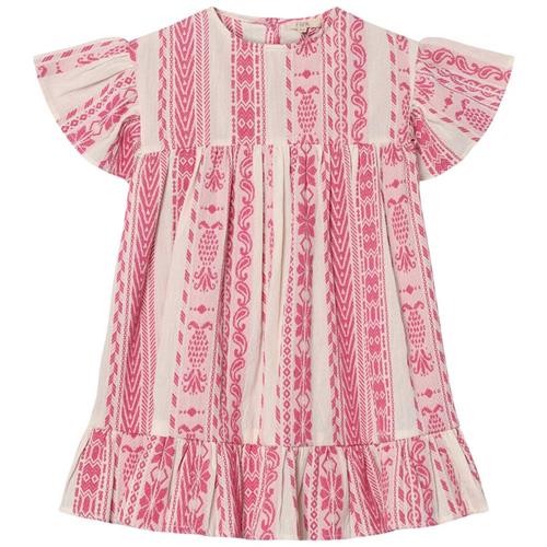 Fliink Addie Kjole Cloud Dancer Pink Stripe | Lyserød | 4 years
